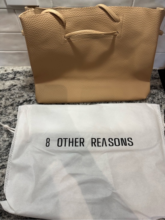 8 Other Reasons Handbags - 8 Other Reasons Beige Pebbled Leather Tote